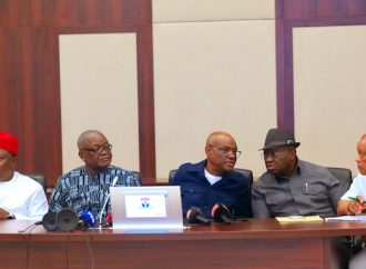 Nyesom Wike Leads 2,500 Peoples Democratic Party Delegates To Confirm Mohammed, Anyanwu As Substantive Leaders Amid Court Challenges