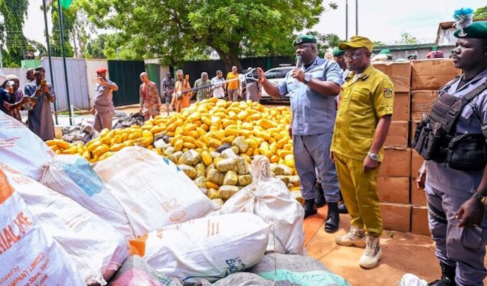 Nigeria Customs Service Ogun Command Intercepts ₦6.77bn Worth of Cannabis, Rice, Oil and Other Contraband in 41 Days